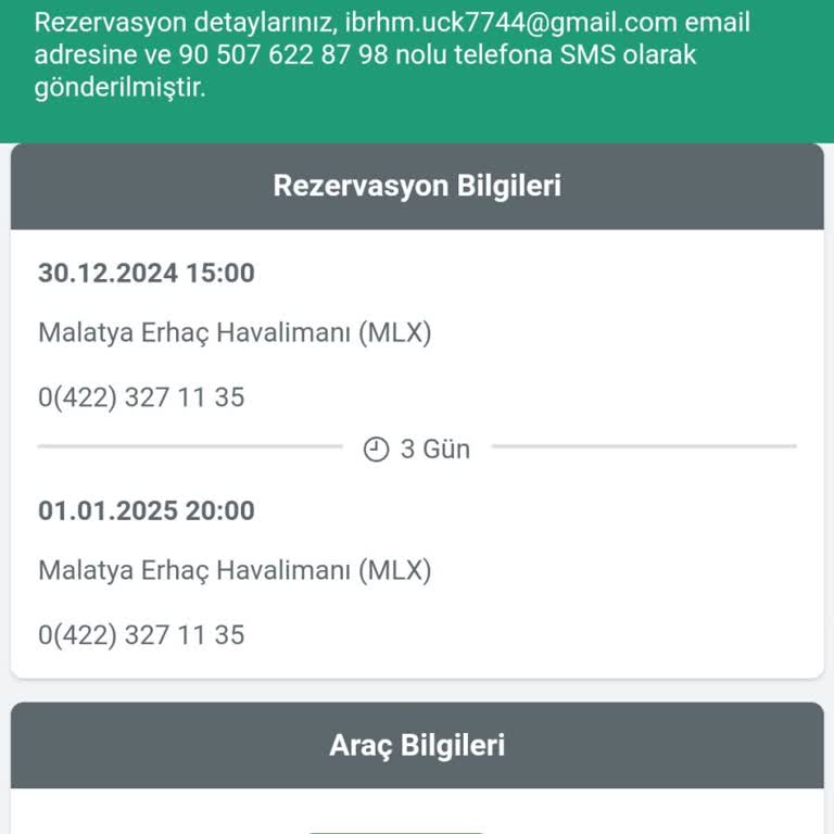 Araç Kiralama İptalinde Geri Ödeme Sorunu