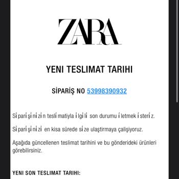 Zara Online Siparişinde Teslimat Sorunu Ve Mağduriyet