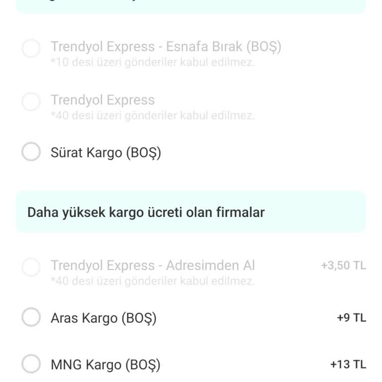 Trendyol Kapıdan Alma Seçeneği Sorunu