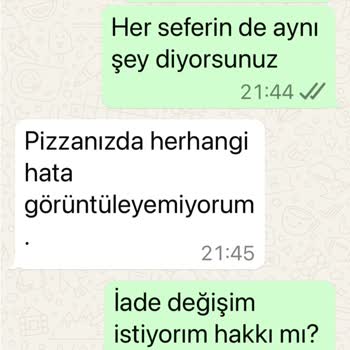 Lezzetsiz Pizzalar Ve Yetersiz Müşteri Hizmeti