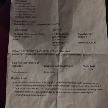 Yağmurlu Havalarda Boya Veren Nike Ayakkabı Sorunu