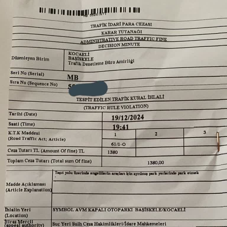 Symbol AVM'de Haksız Engelli Park Cezası Şoku