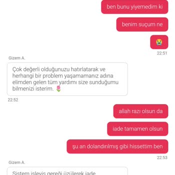 Yemeksepeti'nin Hatalı Sipariş İade Politikası
