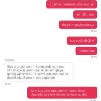 Yemeksepeti'nin Hatalı Sipariş İade Politikası