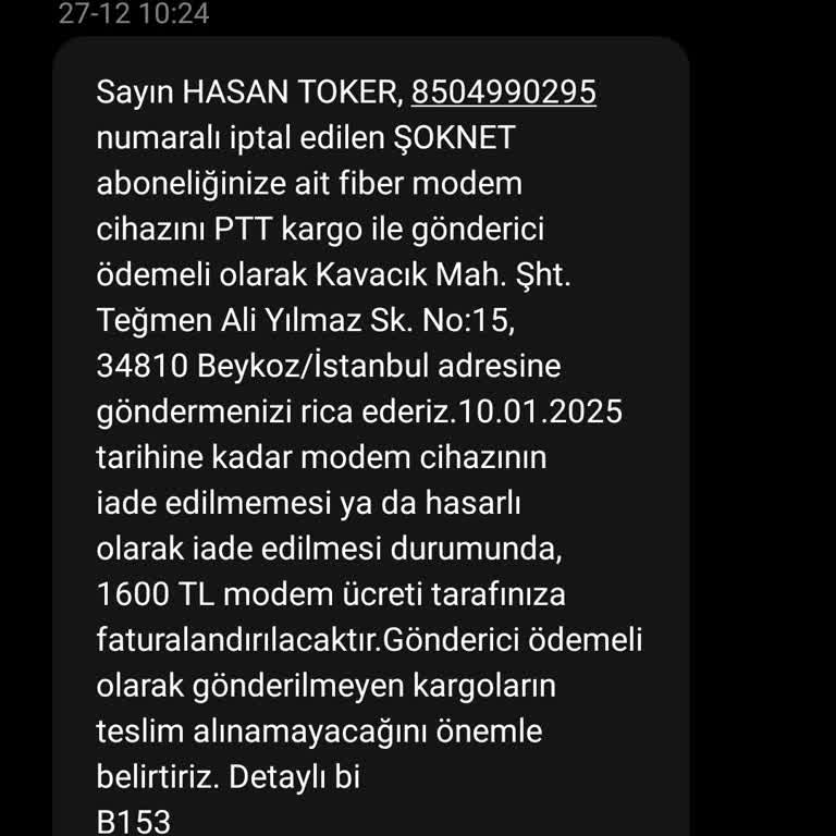 Şok Net Fatura Şoku Ve Modem Ücreti Sorunu