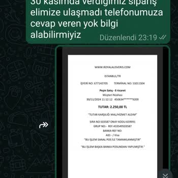 Para İadesi Yapılmayan Sipariş Ve İletişim Sorunu