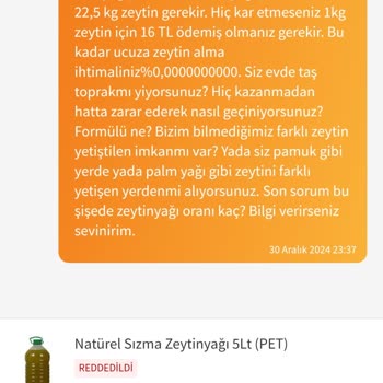 Trendyol'da Sahte Zeytinyağı Satışı Ve Müşteri Güvenliği Endişesi