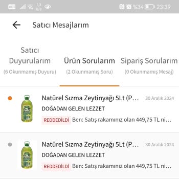 Trendyol'da Sahte Zeytinyağı Satışı Ve Müşteri Güvenliği Endişesi