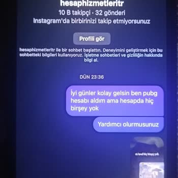 Boş Hesap Ve Yetersiz Müşteri Hizmeti