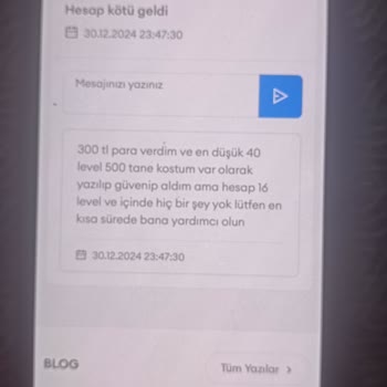 Boş Hesap Ve Yetersiz Müşteri Hizmeti