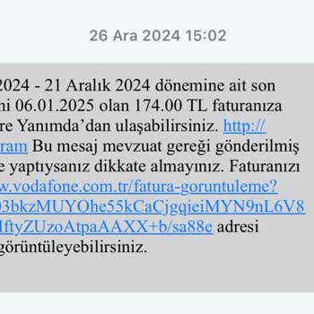 Vodafone Müşteri Hizmetleri İle Yaşanan Faturalama Sorunu ve Yanlış Bilgilendirme
