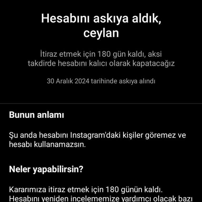 Instagram Hesabım Haksız Yere Askıya Alındı Ve İtirazlarım Cevapsız Kaldı!