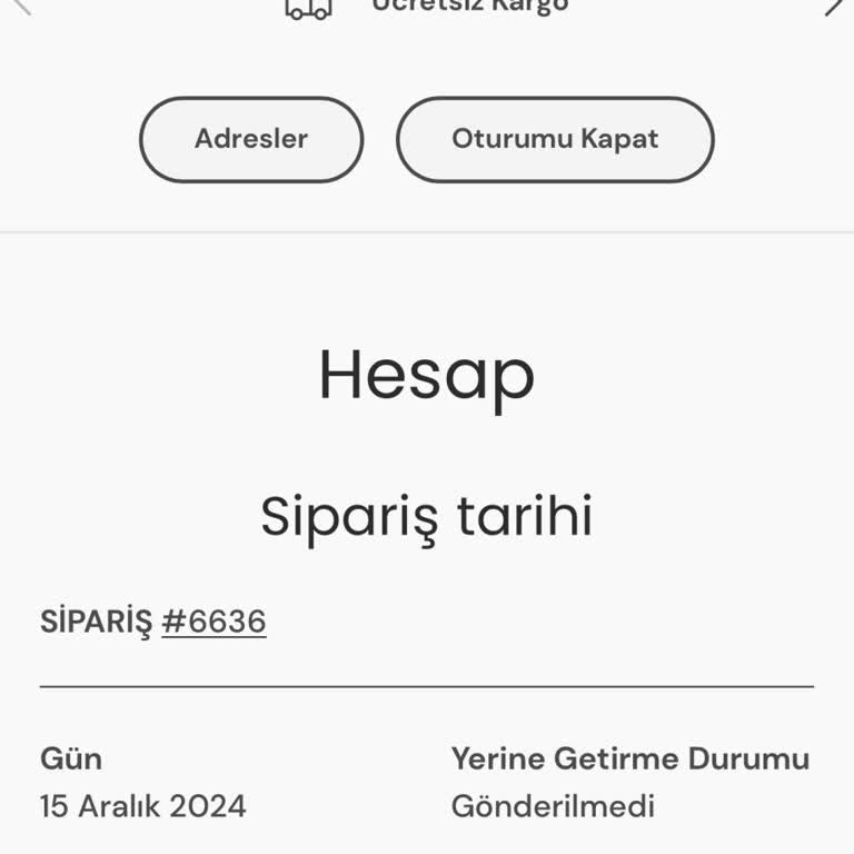 Sipariş Gecikmesi Ve İade Talebi