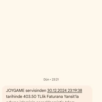 Joygame İle Yetkisiz İşlem Ve İletişim Sorunu