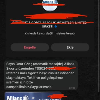 Allianz Sigorta Gece Yarısı Kişisel Veri Paylaşımı Krizi