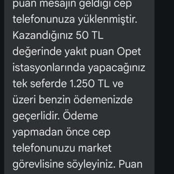 Opet'ten Gelen Yakıt Puanı Mesajı Neden Geçerli Değil?