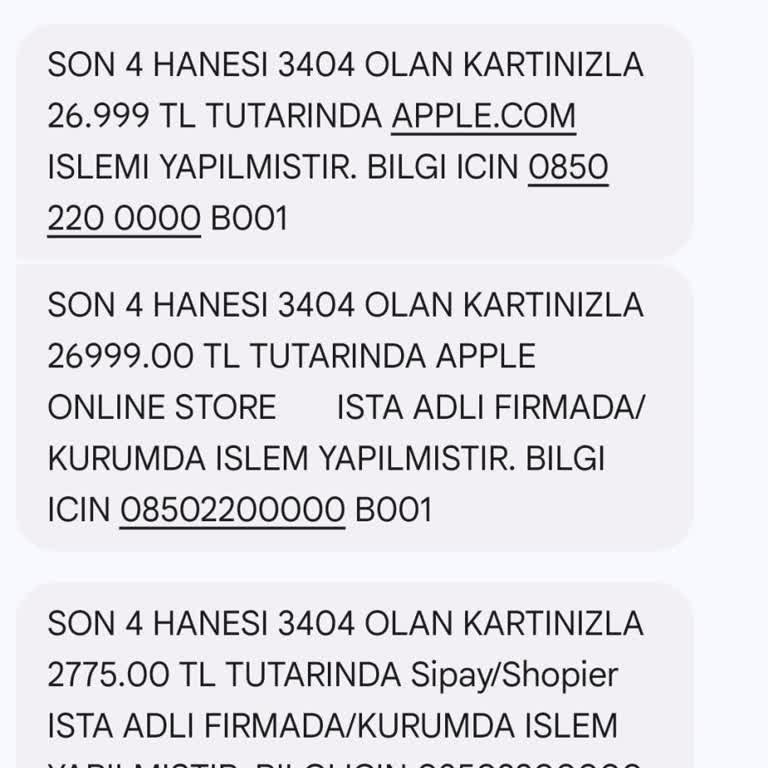 Apple Yetkisiz Kredi Kartı Kullanımı Ve İade Talebi