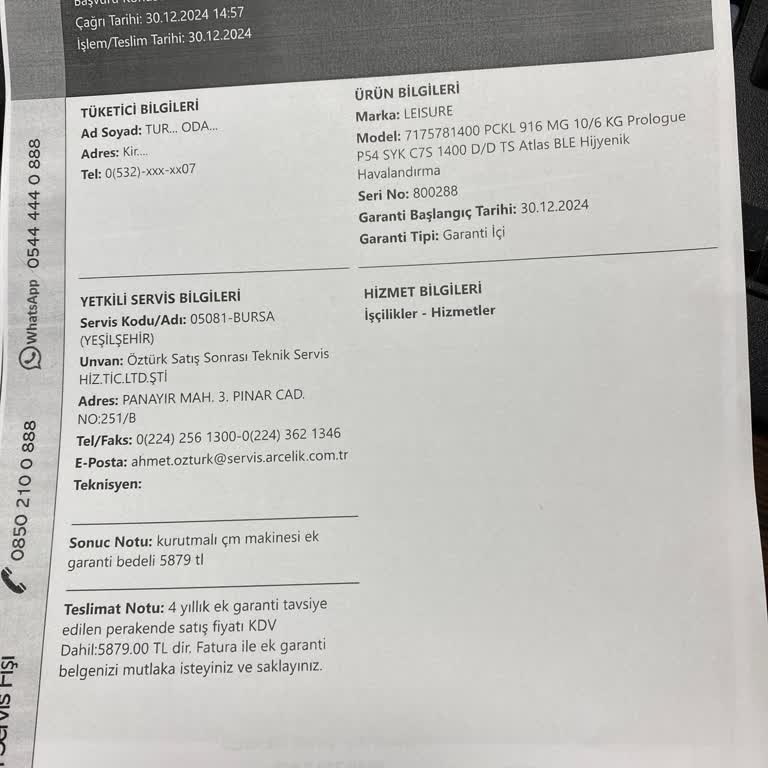 Ek Garanti Ücreti Hakkında Yanıltıcı Bilgilendirme