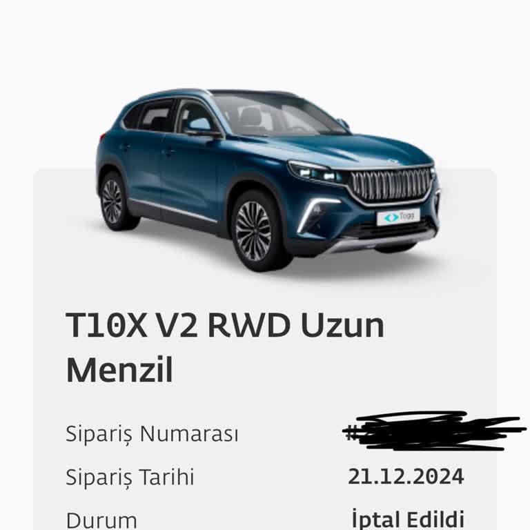 Trumore Uygulaması Üzerinden Verilen Togg Siparişimin İptali Ve İletişim Eksikliği