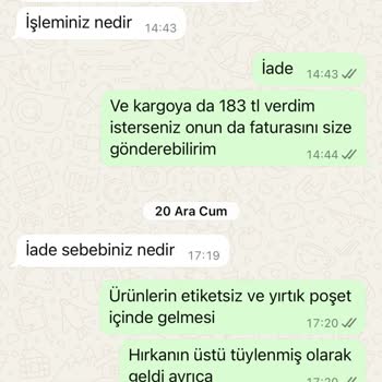 İade Sürecinde Müşteri Hizmetleri Sorunu Ve Para İadesi Bekleyişi