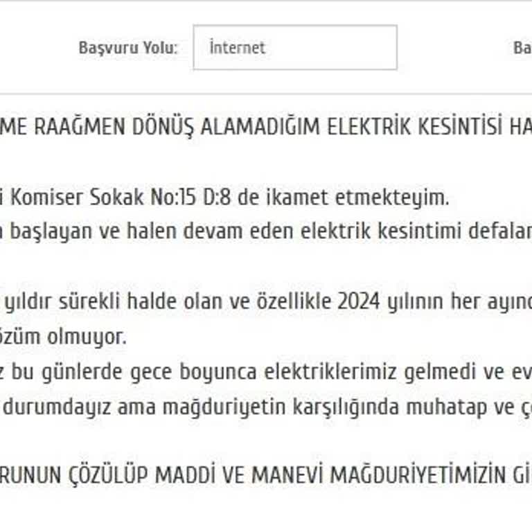 Sürekli Elektrik Kesintileri Ve Çözüm Eksikliği
