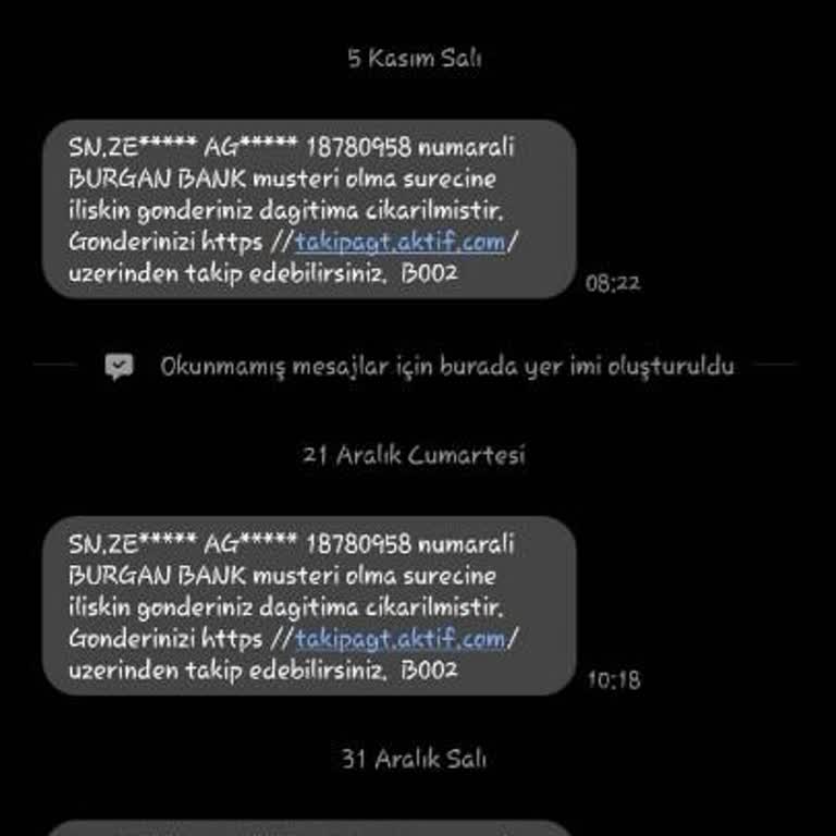 Burgan Bank'ın İstenmeyen Kurye Gönderimi