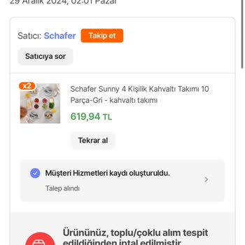 Kampanya Karmaşası: İptal Edilen Kahvaltı Takımı Siparişi