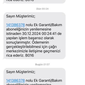 Bosch Makine İçin İzinsiz Ek Garanti Ücreti Çekimi