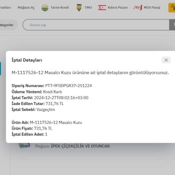 Epttavm Ücret İadesi Sorunu