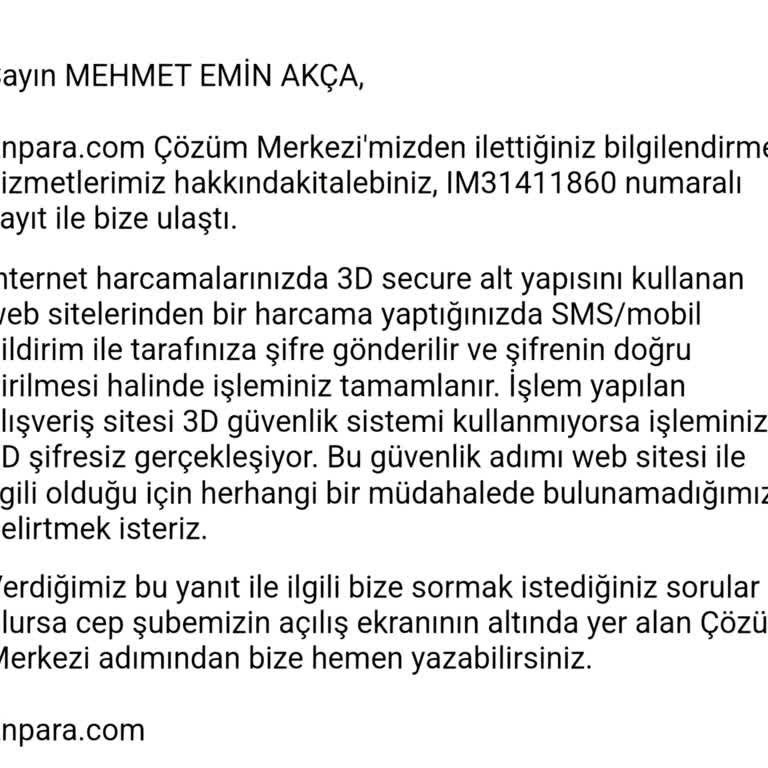 Enpara Kredi Kartında 3D Secure Açığı