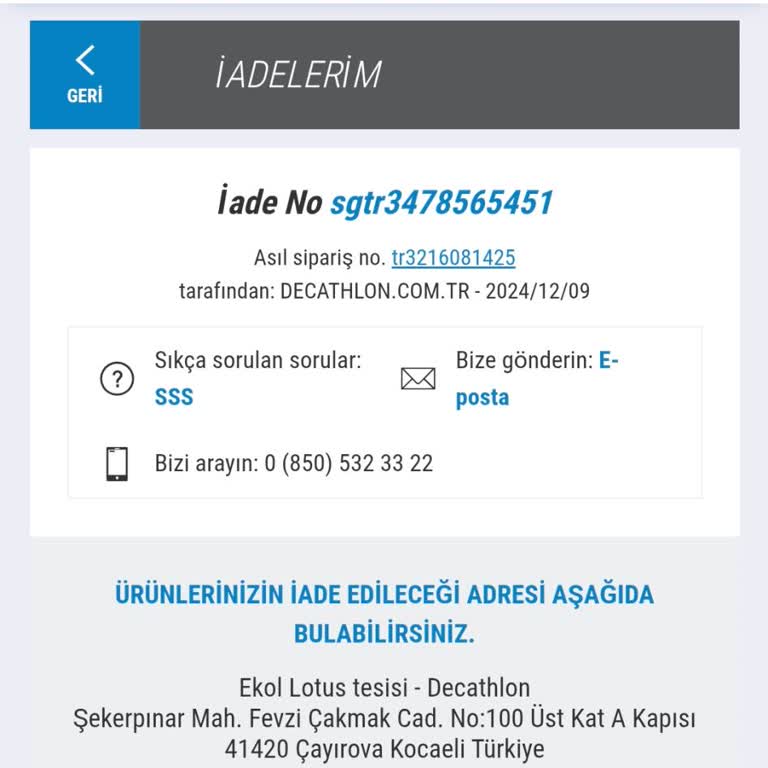 Yanlış Beden Ve İade Sorunu