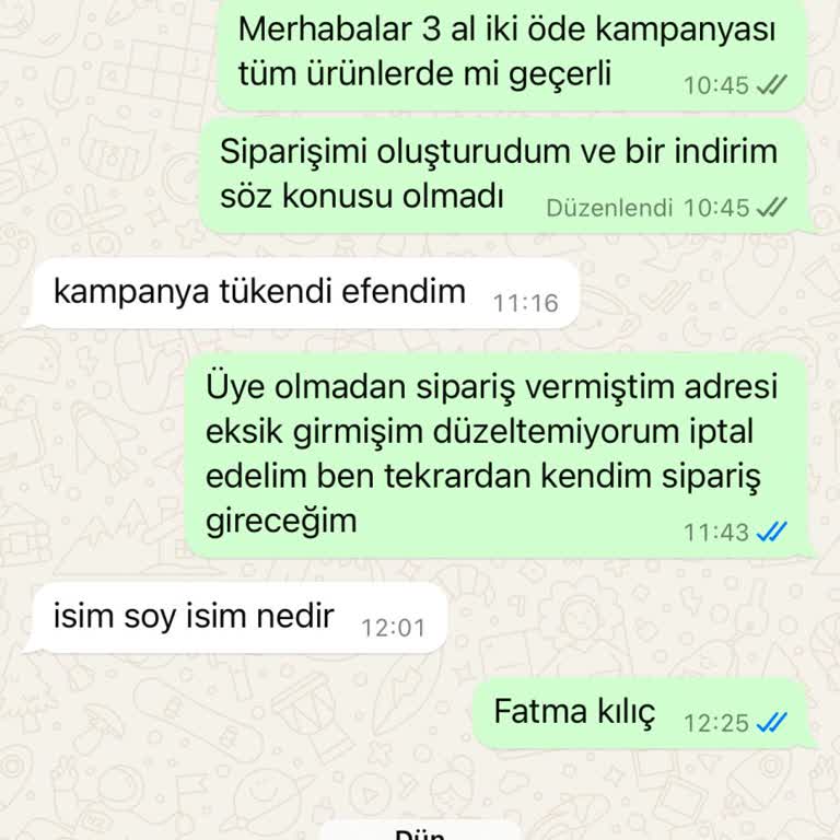 İptal Edilen Siparişin Gönderilmesi Ve Müşteri Hizmetleri Sorunu
