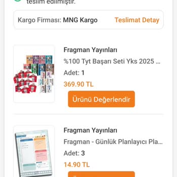 O Kitap Benim Eksik Gönderilen TYT Eğitim Seti