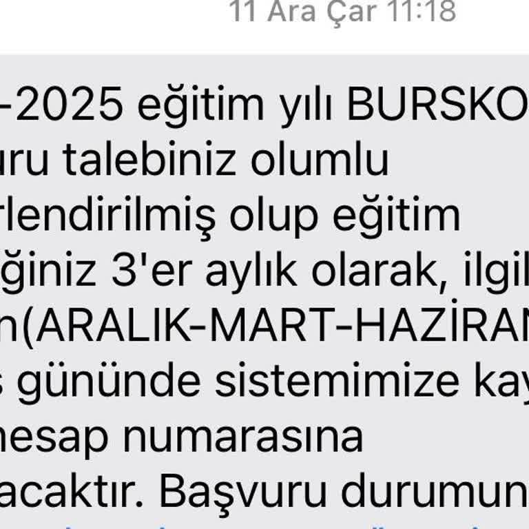 Burs Ödemesi Hakkında Cevap Bekleniyor