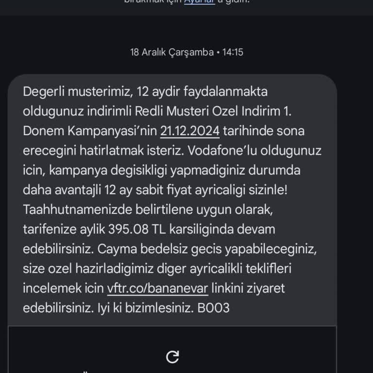 Vodafone'dan Habersiz Taahhüt Ve Cayma Bedeli Şoku