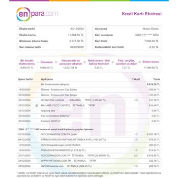 Kredi Kartı İadesinde Usulsüzlük İddiası
