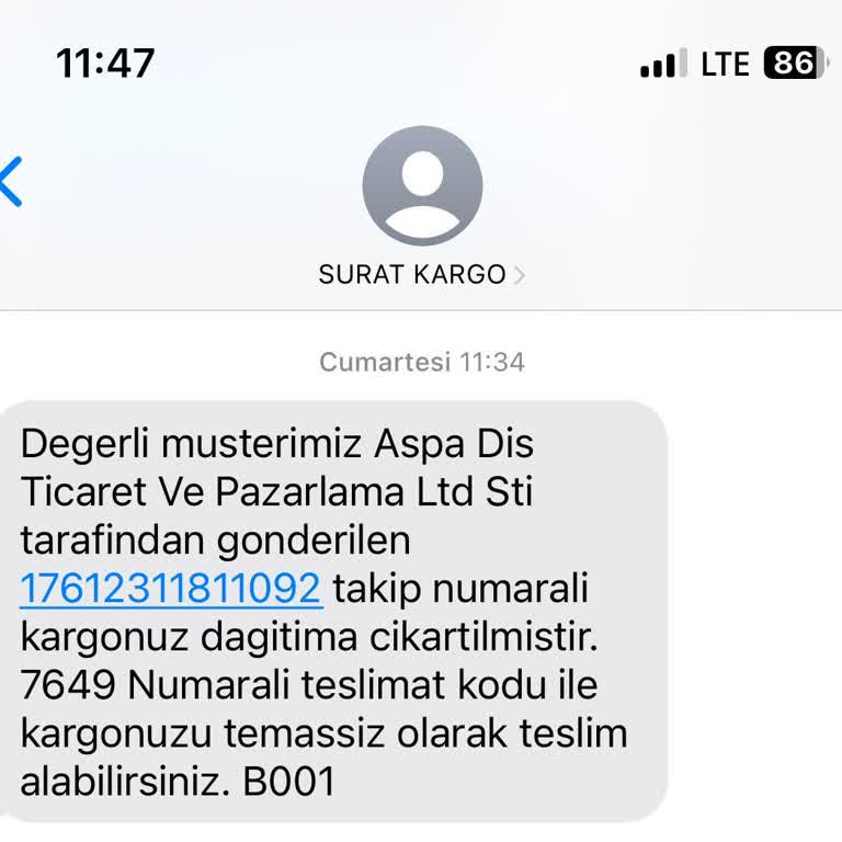 Sürat Kargo Yılbaşı Hediyemi Zamanında Teslim Etmedi