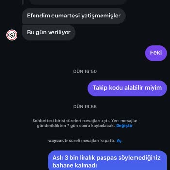Waycar'dan Sipariş Edilen Paspaslar Teslim Edilmiyor