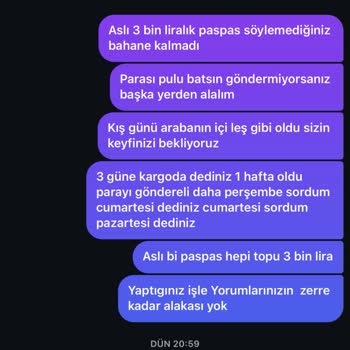 Waycar'dan Sipariş Edilen Paspaslar Teslim Edilmiyor