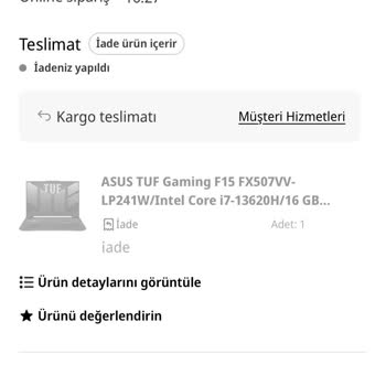 Sipariş Verdiğim Ürün Nasıl İade Edildi?