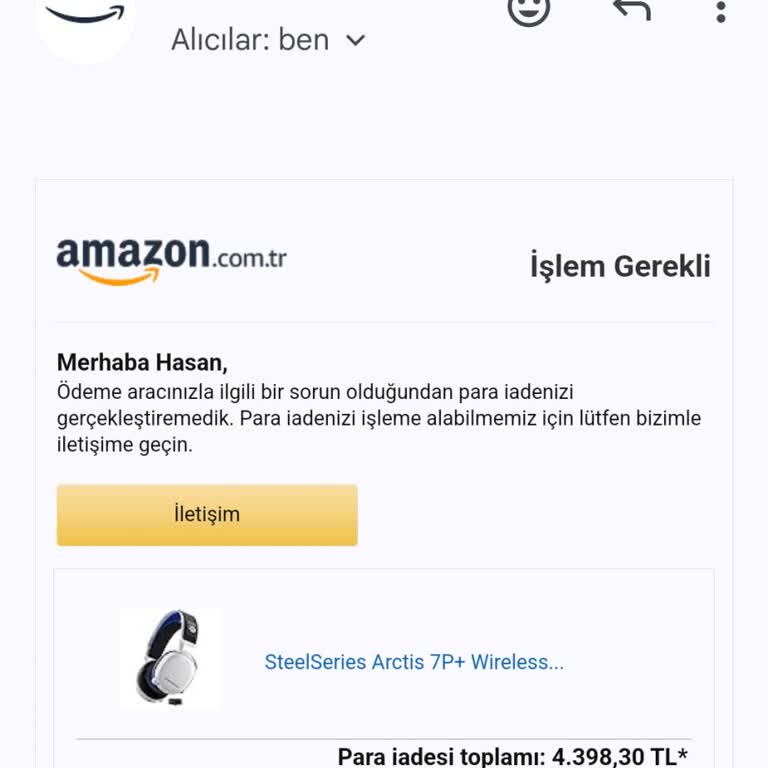 Amazon'dan Para İadesi Bekleyişi