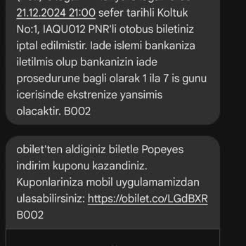 Koşulsuz İptal Güvencesiyle Alınan Biletin İadesi Yapılmadı
