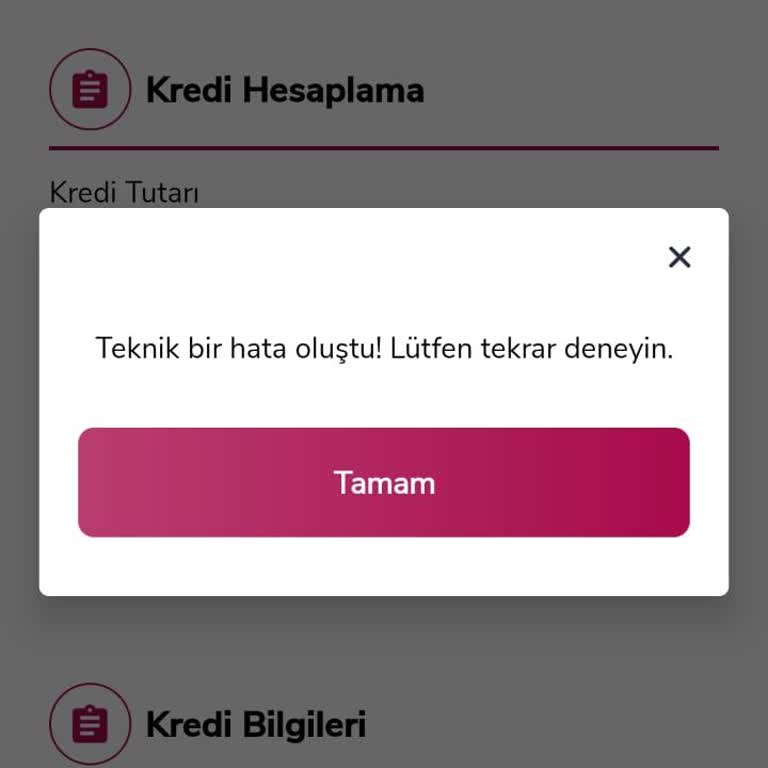 Alternatif Bank Kredi Başvurusunda Sürekli Teknik Hata Sorunu