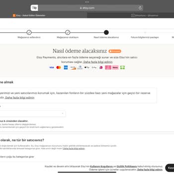 Problemas al configurar pago en Etsy (paso 4)