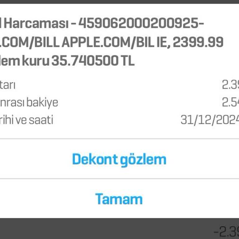 İzinsiz Yıllık Paket Ücreti Çekimi