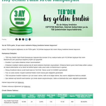 TEB Bankası'nın Faiz Oranı Sürprizi
