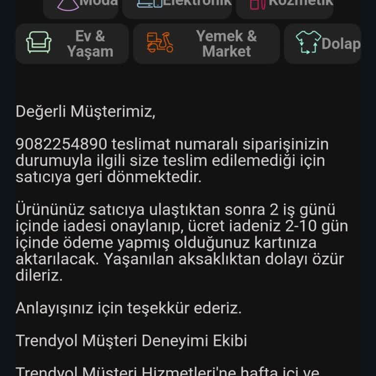 Geç Teslimat Ve Bilgilendirme Eksikliği