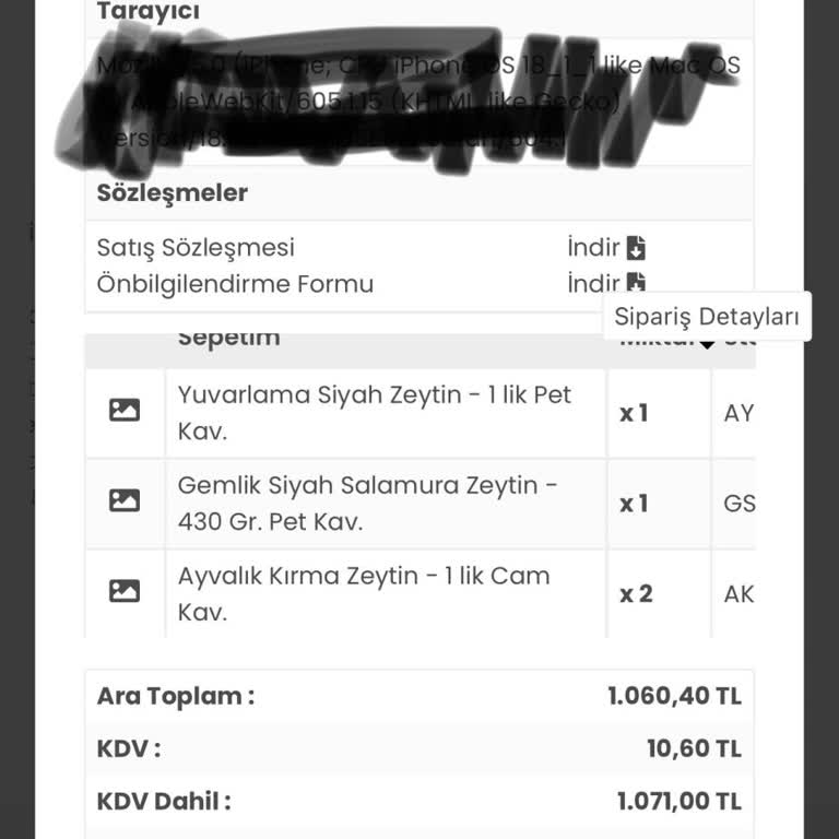 Zeytin Siparişinde Beklenen Kalite Sağlanamadı