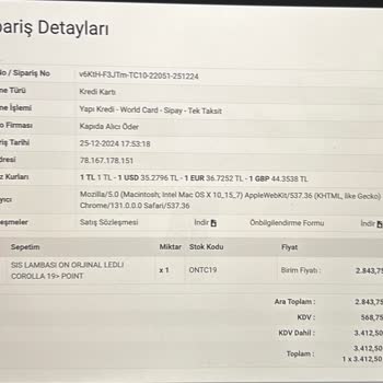 Yedekparcaavm.com'dan İletişim Ve Para İadesi Sorunu