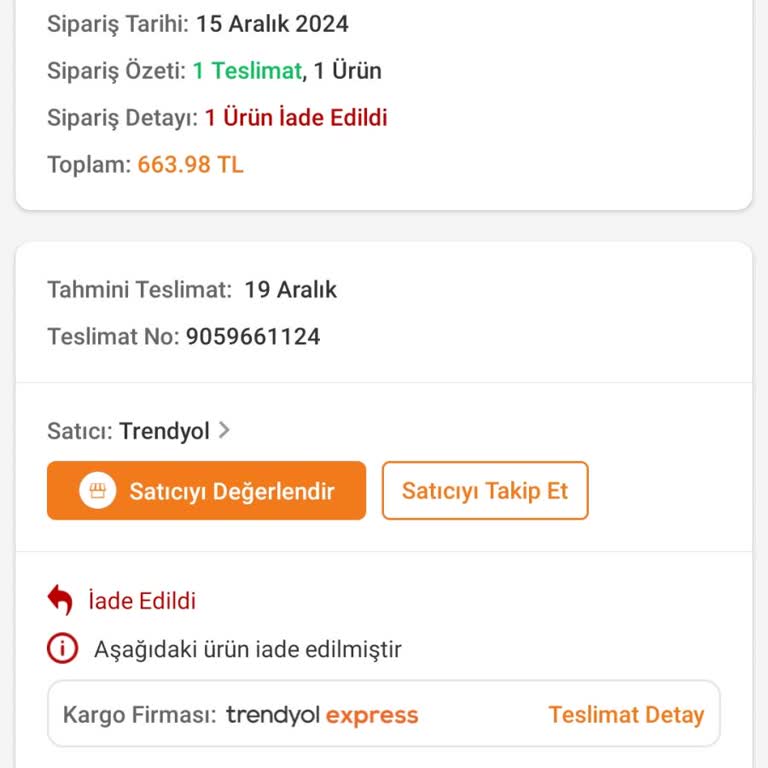 Trendyol'da Sorumsuz Müşteri Hizmetleri Ve İade Sorunları